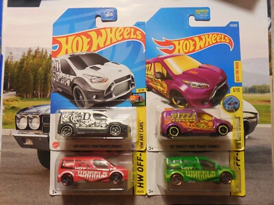 Hot Wheels Ford Transit Connect LOT 4 ART CARS CITY WORKS OFF-ROAD TEST FACILITY - Image 1 of 4