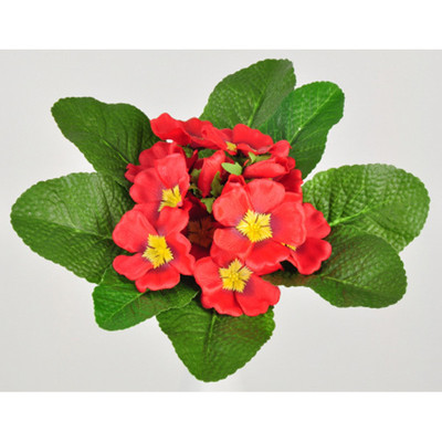 Kunstseidenblumen Primel Haufen rot 20cm