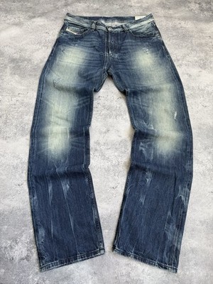Vintage Diesel Denim Jeans Baggy Flared Bootcut Avant Garde Blue Men's W33 L34