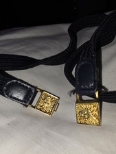 ann Klein vintage belt brass hardware stretch