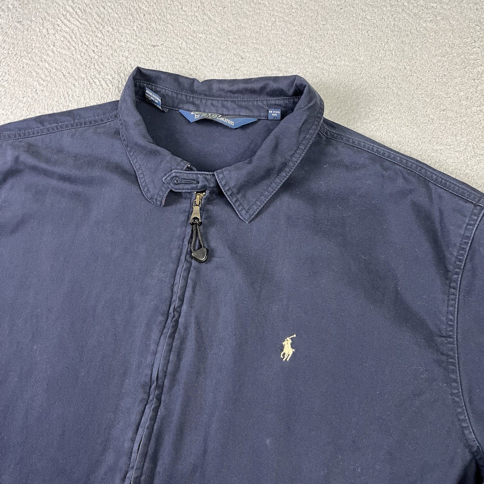Polo Ralph Lauren Harrington Jacket Men 2XL Blue Chin Strap Madras Collar thumbnail 3