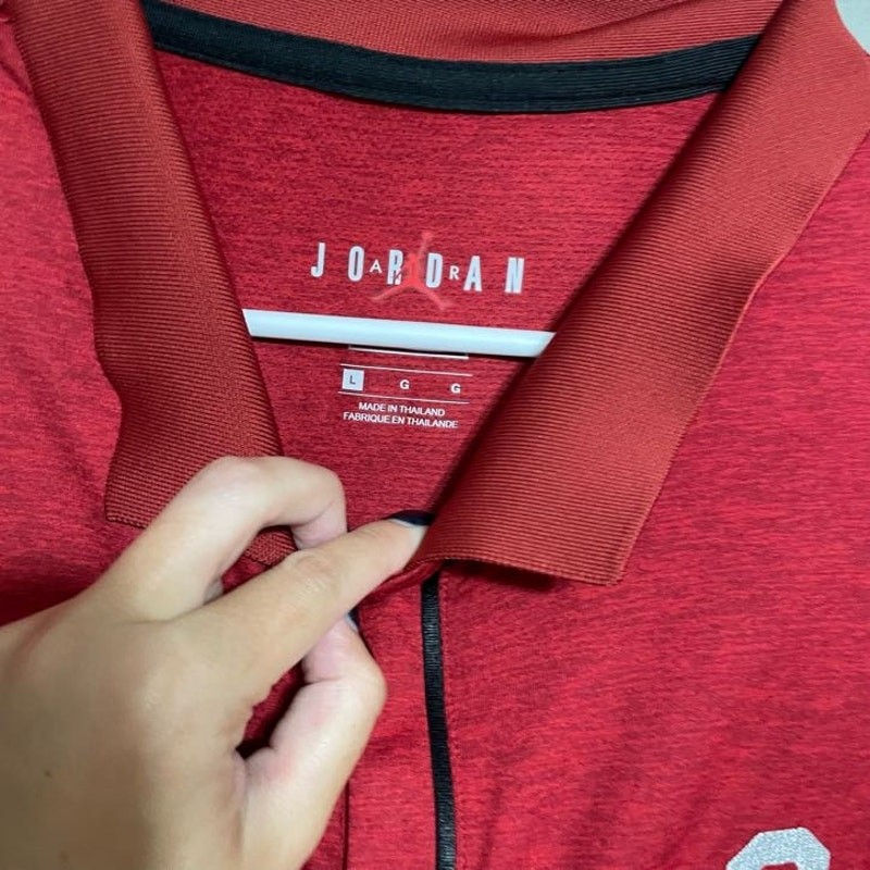 Nike Jordan Oklahoma Sooners Men's Red Polo Shirt  - Size L thumbnail 5
