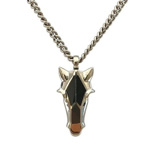 HERMÈS Collana testa di cavallo HERMES distruttore metallo P003219