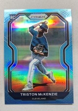2021 Panini Prizm - Triston McKenzie #25 Carolina Blue Prizm (RC)