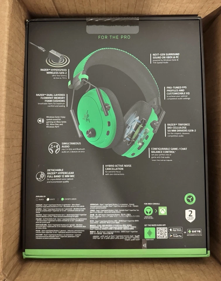 Razer BlackShark V3 Pro Wireless Gaming Headset Green - Image 2 of 2