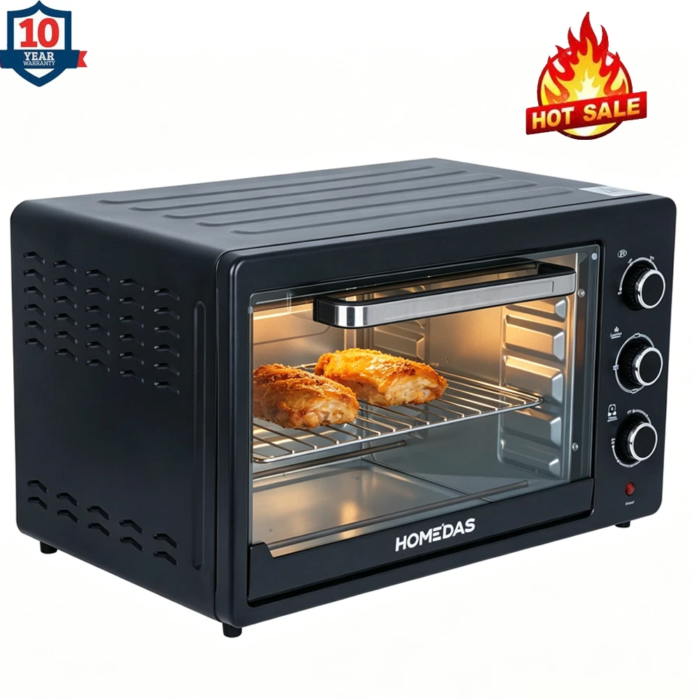 HOMEDAS Compact Microwave Oven 0.9 Cu.Ft 900W One-Touch Cooking Settings