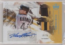 2019 Diamond Kings DK Material Signatures Holo Blue 10/25 Kevin Kramer Auto r7d