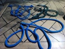 2 Horse Rope Halters Nylon Rope Halter Knotted Halter With 9.5' Lead