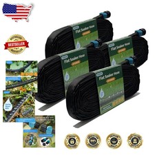 Garden Soaker Hose 200ft: Leak-Free Drip Irrigation, Linkable, All-Season Vinyl