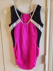 GK Elite Hot Pink/Black Gymnastics Leotard AS Adult Small — photo 2