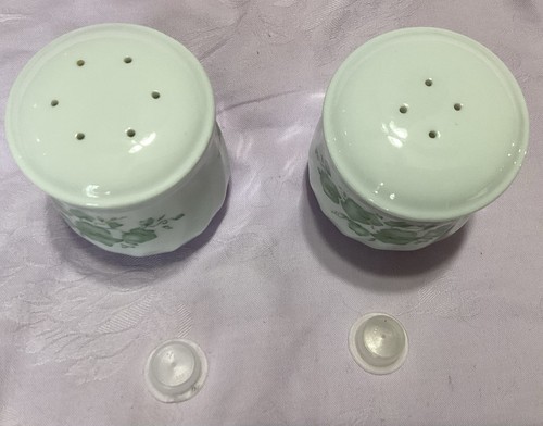 Corelle Coordinates Callaway Green Ivy Salt and Pepper Shakers Set w/ Stoppers