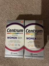 2 Centrum Silver Women 50+ MultiVitamin/Mineral Supplement 65 Each Exp 01/26