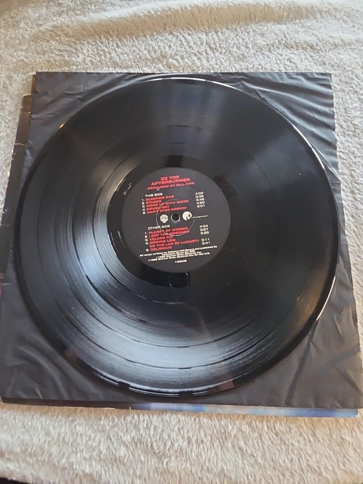 ZZ Top Afterburner vinyl record LP Warner Bros - Image 4 of 4