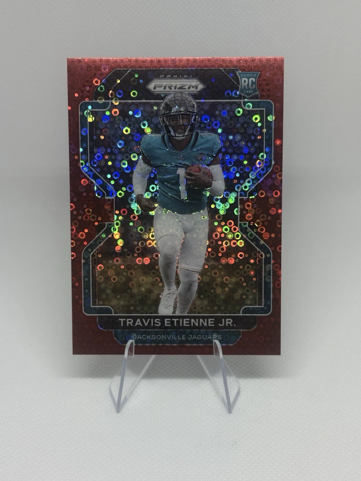 2021 Panini Prizm - Rookie Travis Etienne #344 Red No Huddle Prizm /50 (RC) 🔥