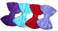 Felt craft bows set of 4 for DIY hair bows or decoration 5" x 3.5" P20