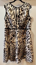 Studio One New York Leopard Print Knee Length Dress 16W EUC