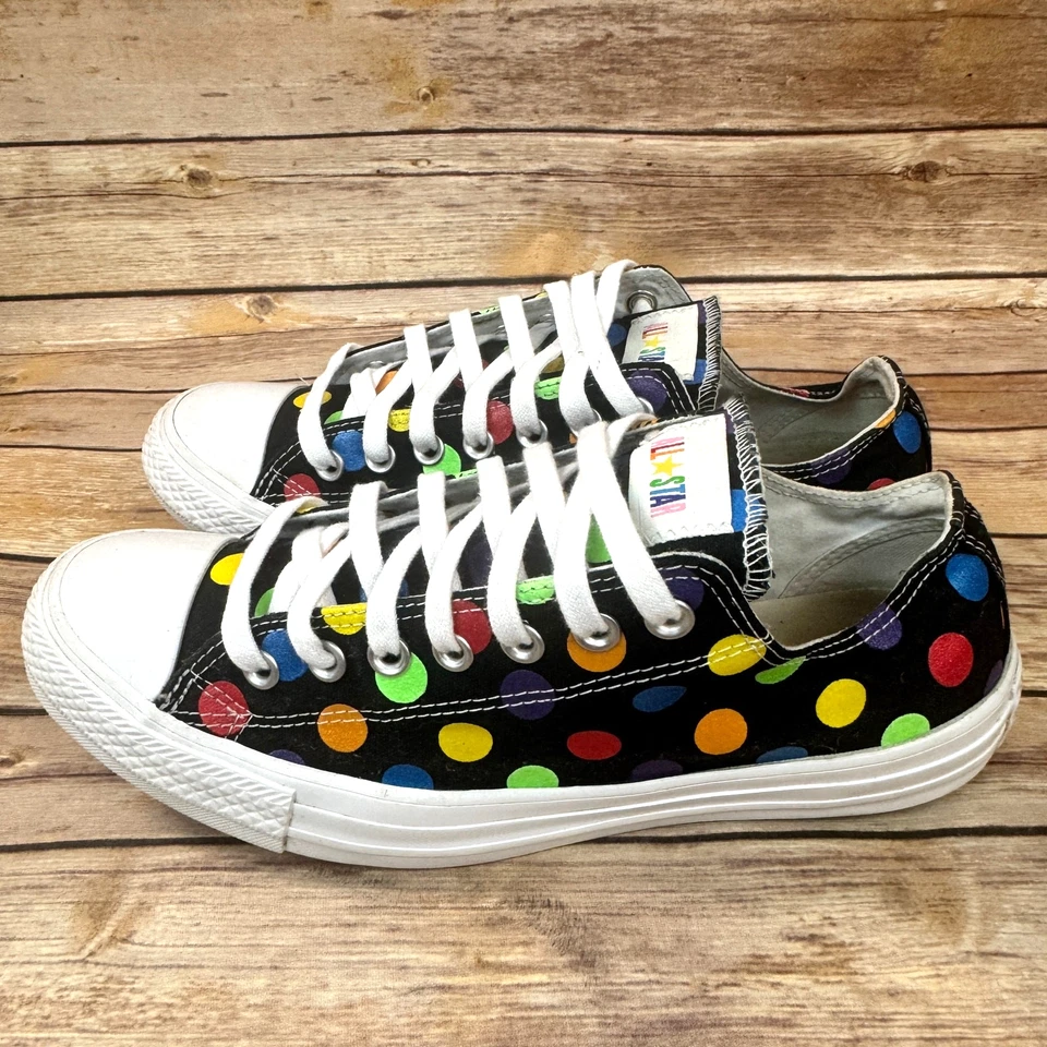 Zapatos de caña baja Converse Chuck Taylor All Star Miley Cyrus negros arco iris lunares Foto 4 de 4