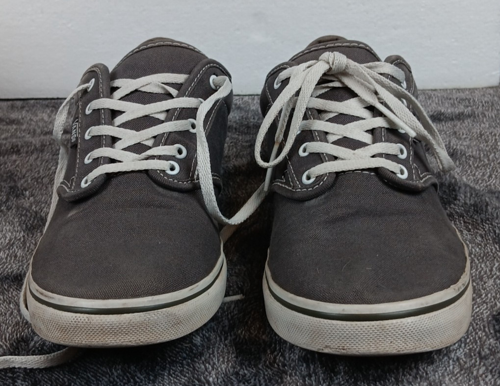 Vans Skate Shoes Old Skool Sneakers Gray Canvas Low Top Lace Women's 9.5 thumbnail 3