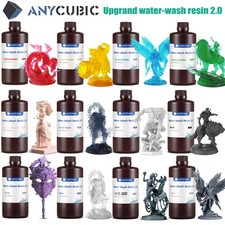 ANYCUBIC Water Washable Resin 2 Low Shrinkage Photopolymer 3D Printer Consumable