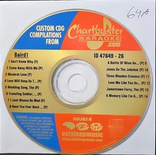 64A  CUSTOM CHARTBUSTER  KARAOKE CDG LOT LONG DRIVE