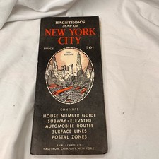 VINTAGE Hagstroms Map of NEW YORK CITY Subway...