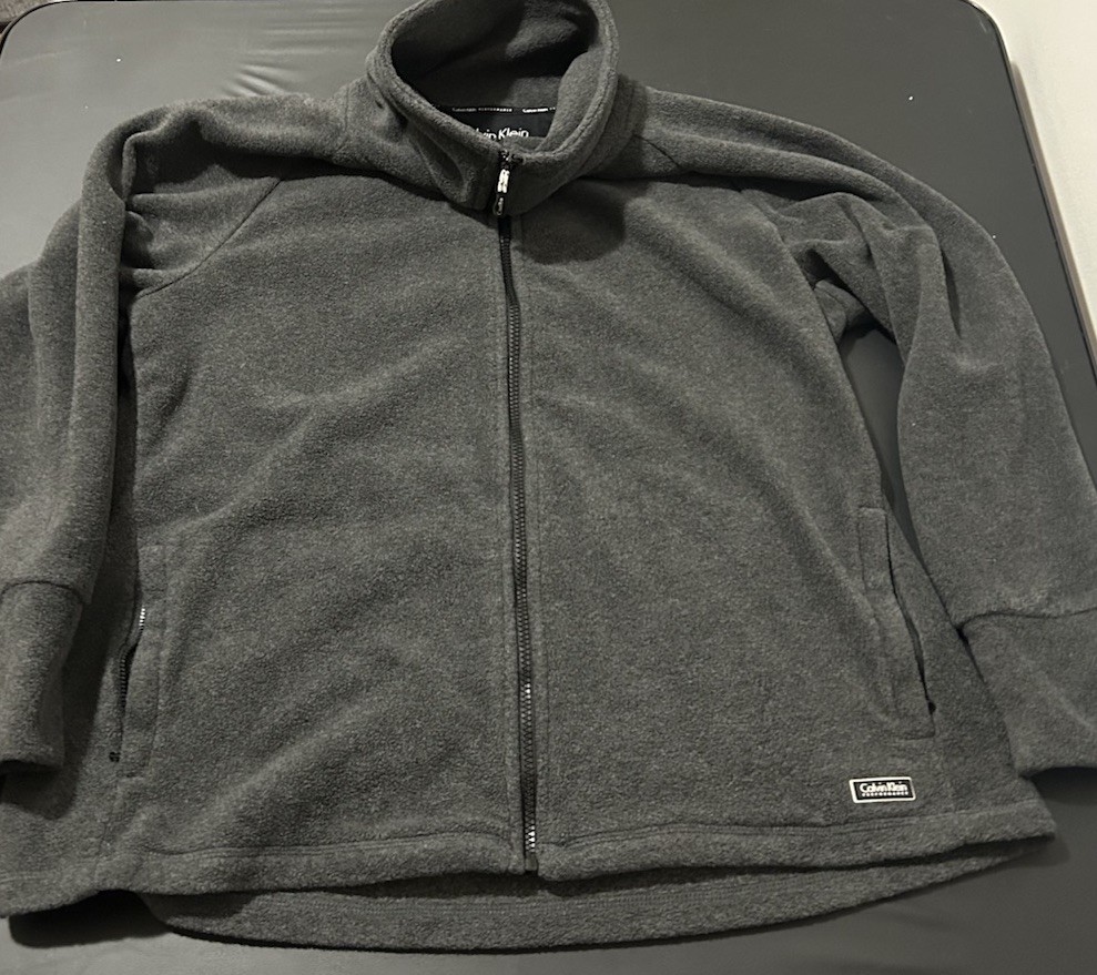 Calvin Klein Performance Plus 1X Gray Fleece Full… - image 1