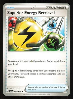 Superior Energy Retrieval 189/193 Regular NM Pokemon TCG S&V Paldea Evolved PAL