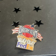 Dream Team USA Basketball Pin Badge FedEx Sponsor Rare Vintage NEW Basketball