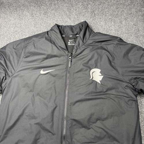 Nike Piumino Giacca Uomo Medium Nero Logo Spartano Full Zip Tampone Isolato - Foto 11 di 24