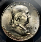1951 D FRANKLIN HALF DOLLAR PCGS MS 65 FULL BELL LINES APPEALING SILVER SATIN
