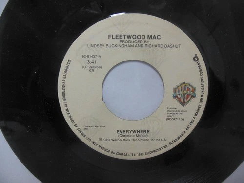 FLEETWOOD MAC nr mint 45 rpm EVERYWHERE b/w WHEN I SEE YOU AGAIN
