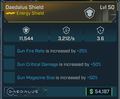 Borderlands 4   MODDED   Daedalus Shield  Gun Boosts   Lvl 50   PS PC XBOX STEAM