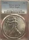 2020 $1 American Silver Eagle PCGS MS70