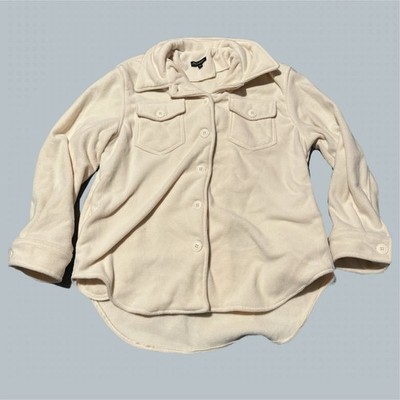 Button Up Cream Coat Women s jacket soft XL collared light yellow forma;
