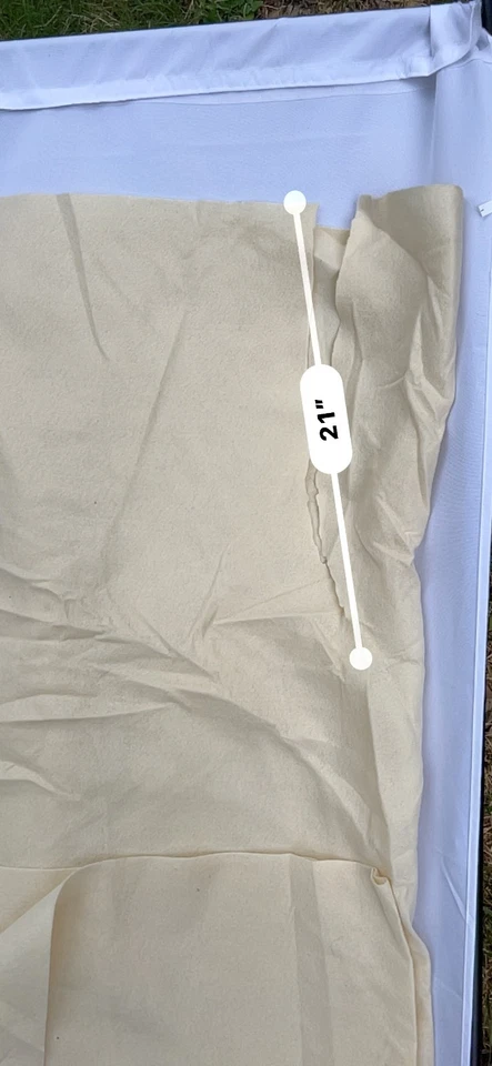 Felt Fabric | Off White Ivory Beige | 54" by 74" with small Tear - Image 3 of 4