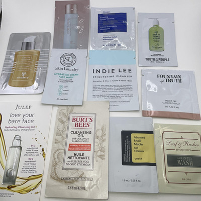 11 Pc Lot Cleansing Sample Packets Korres Sisley Josie Maran Julep Indie Lee 