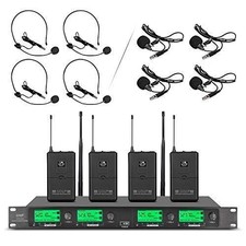 Pro Audio Wireless Microphone System UHF 4 Channel
