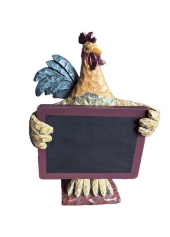 Ganz 12" Tall  Country Farm Rooster/Hen/Chicken Kitchen Menu board  Chalkboard •