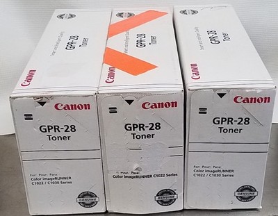 new genuine Canon GPR-28  2 Yellow & 1 Magenta Toner Cartridges C1022 C1030