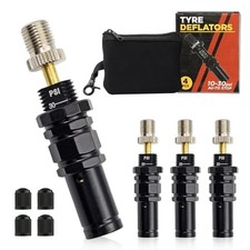 Tire Deflators, 4Pcs Adjustable Auto-Stop Tire Deflator Kit 10-30 PSI, Air Do...