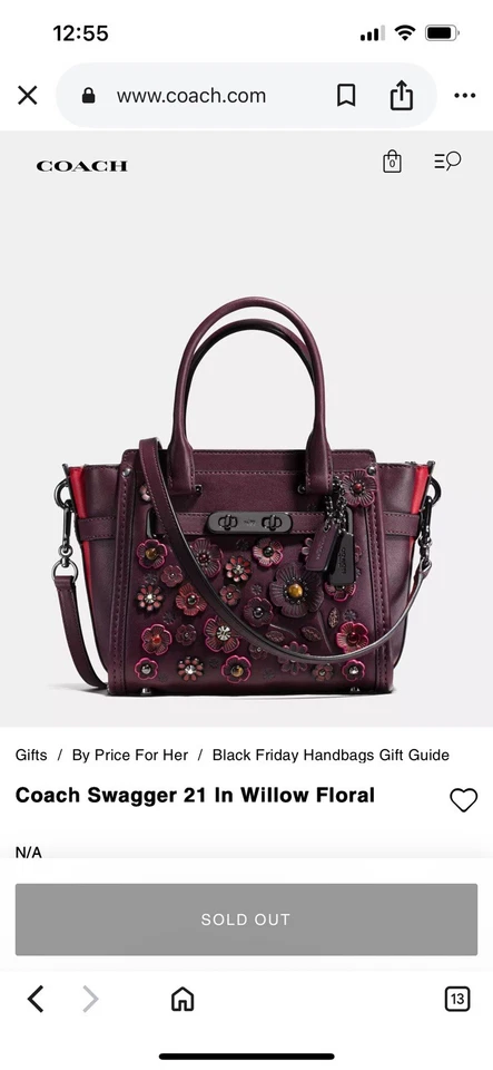 Coach Swagger 21 en floral de sauce Foto 2 de 4