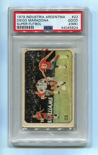 1979 Industria Argentina Crack Super Futbol 22 Diego Maradona PSA 2 MK Rookie RC