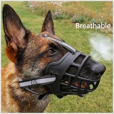 Adjustable Pet Dog No Bite Muzzle Cage Mouth Mesh Cover For XS S M L XL XXL USA