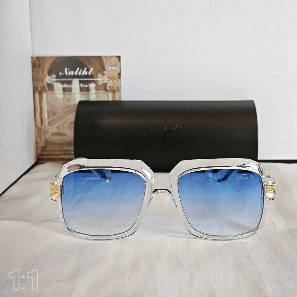 Gafas de sol tintadas Cazal para mujer y hombre Gafas de lujo marco transparente Foto 3 de 4