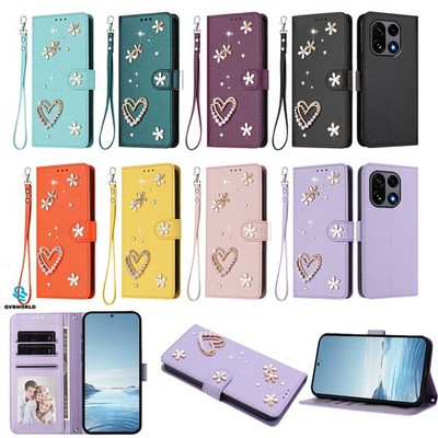 Für OnePlus 15 15T 13 12 11 10R 9 ACE6 Nord 5 Bling Love Wallet Case Handy Hülle