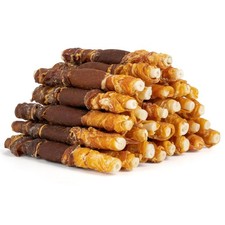 MON2SUN 5" 3-Flavor Rawhide Dog Treats Small/Med Chicken Liver Duck 30ct