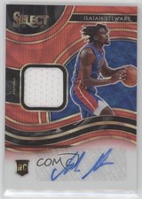 2020 Panini Select Rookie Jersey Red Wave Prizm Isaiah Stewart #RJA-STE Auto gd1