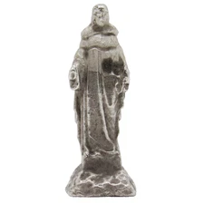 ANTIQUE SOLID STERLING SILVER 925 MOTHER MARY AMERICAN STATUE FIGURINE 1 5/8"