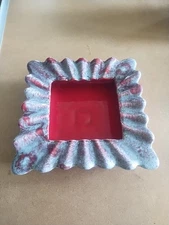 Vintage MCM Ceramic Ashtray/ Trinket Tray. 7 In Diameter. 2 Tall. Great Cond