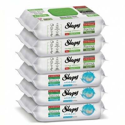 Sleepy Easy Clean Oberflächenreinigungstücher   3x100 Ocean + 3x100 White Soap |